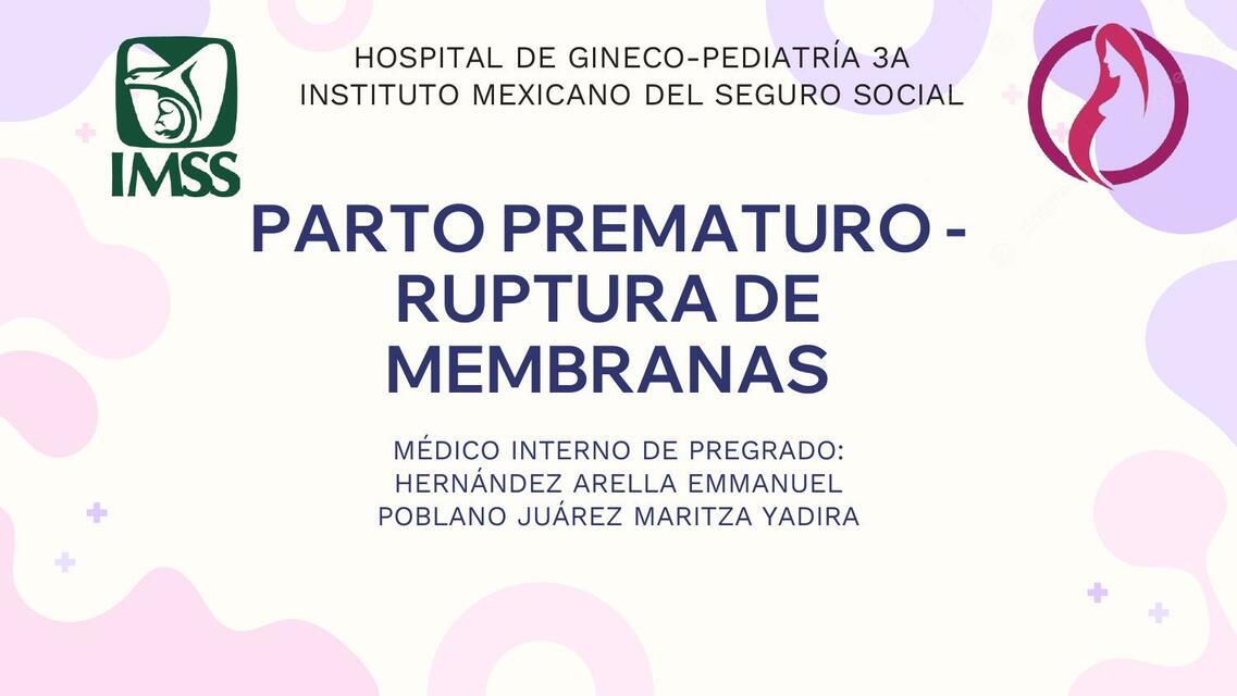 PARTO PREMATURO Y RPM 1