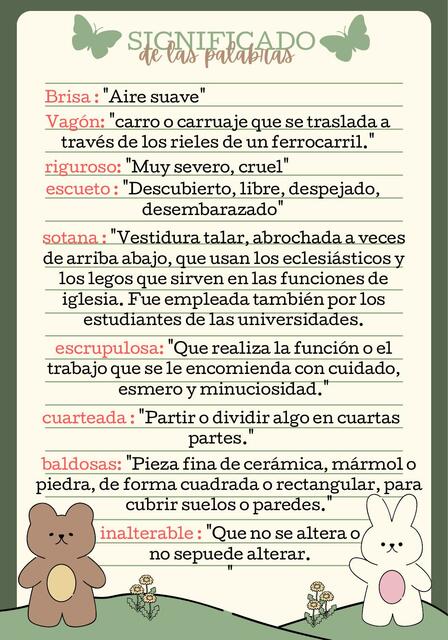 vocabulario