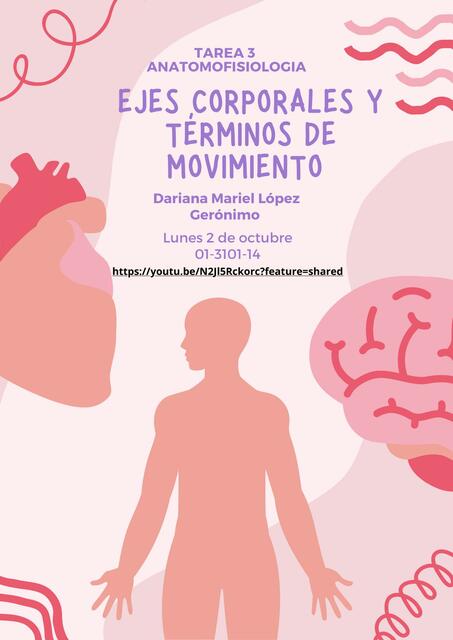 Ejes , corporales y términos de movimiento 