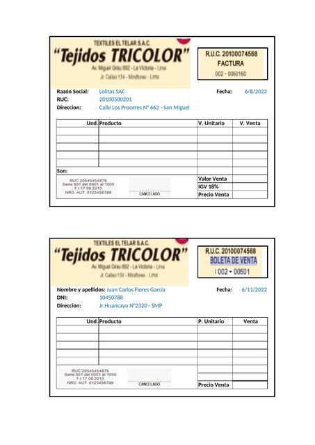 Formatos de CdP Practicar