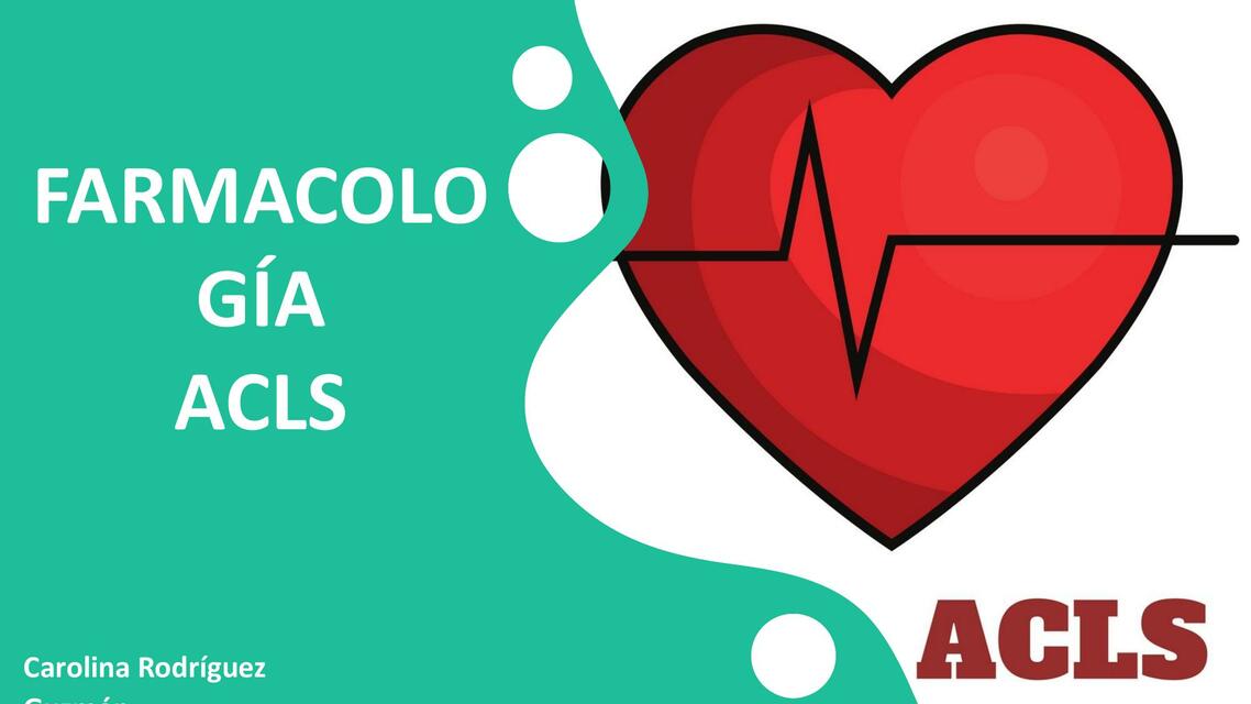 FARMACOLOGÍA ACLS