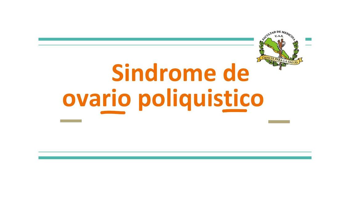 Síndrome de ovario poliquístico 