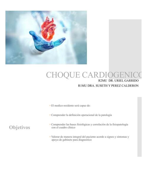 Choque cardiogenico