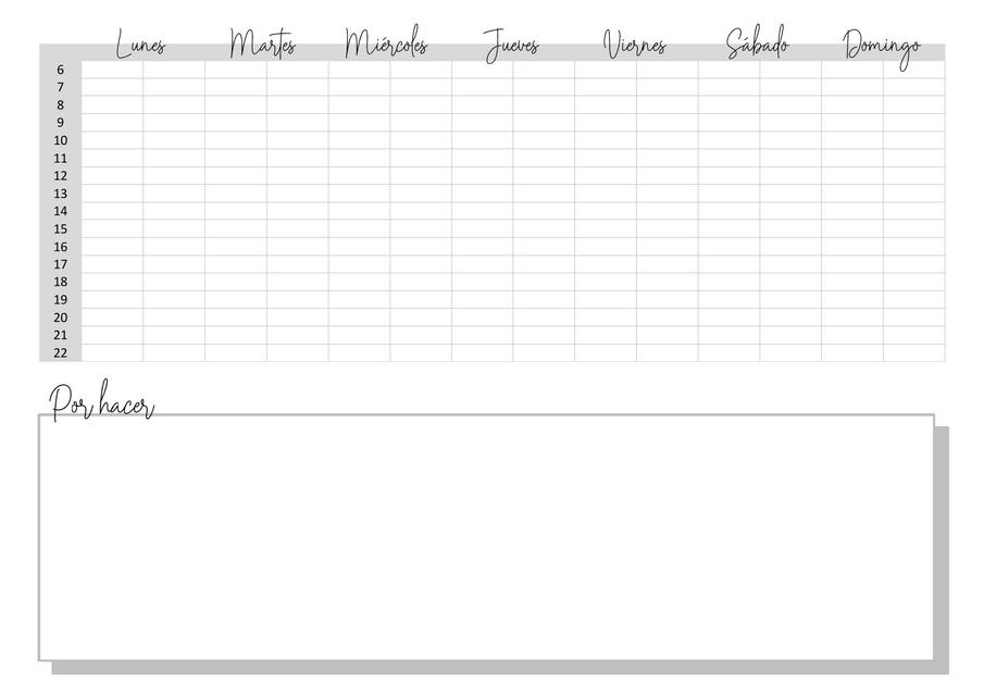 Planner semanal