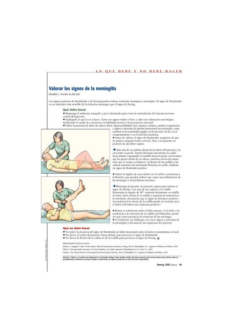 Signos de la Meningitis