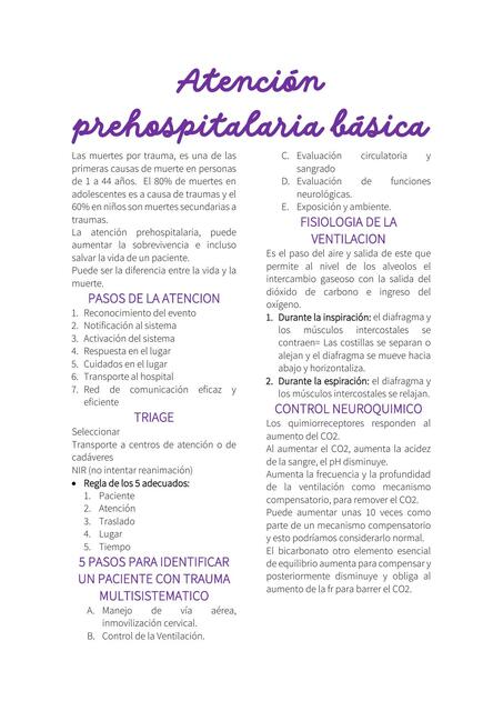 Atención prehospitalaria básica