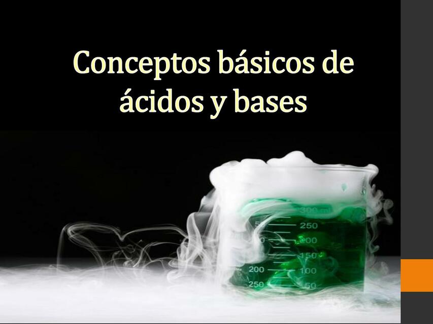 Conceptos básicos de Ácidos y Bases