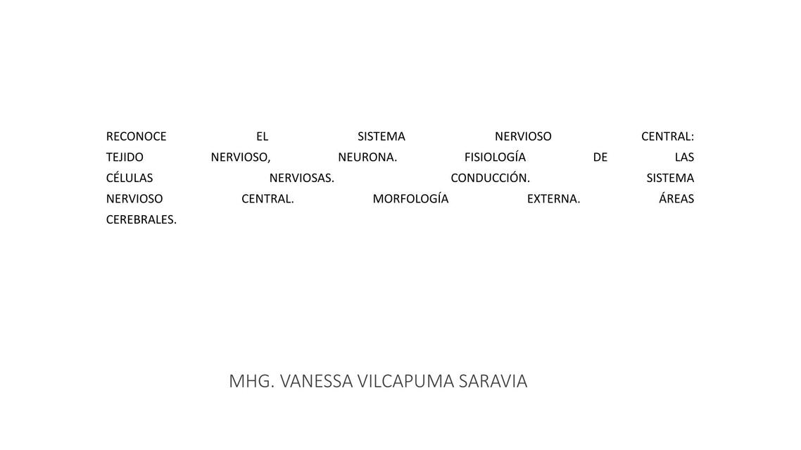 SISTEMA NERVIOSO CENTRAL