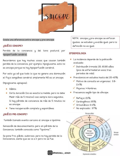 sincope resumen by lincol