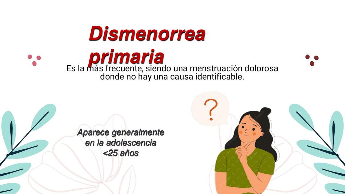 Dismenorrea primaria | Medicina Óptima | uDocz