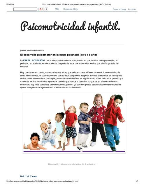 Psicomotricidad Infantil