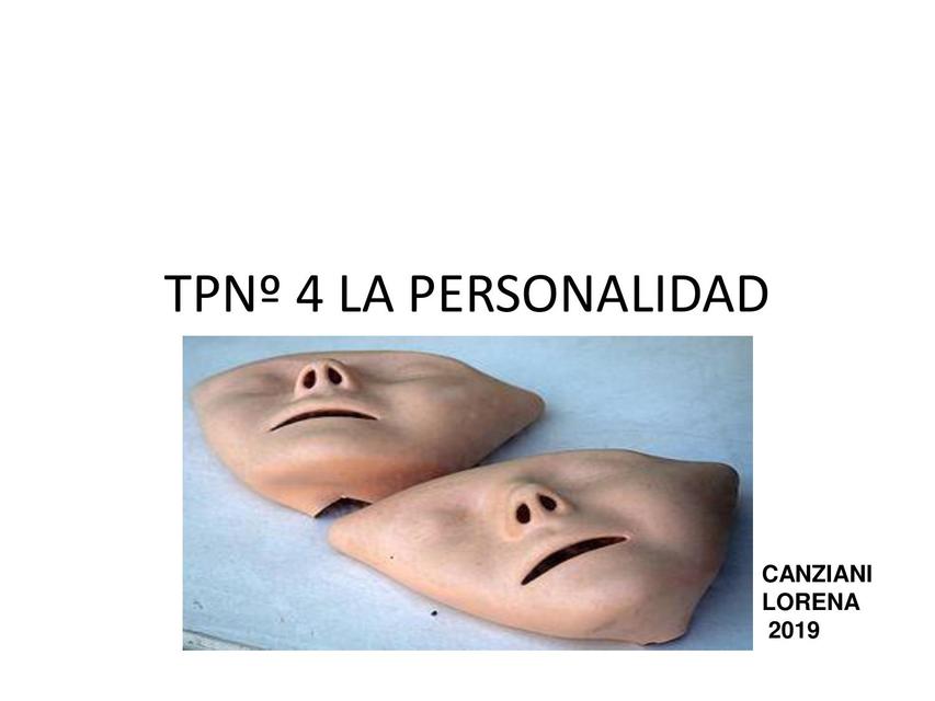 LA PERSONALIDAD - PSICOLOGÍA MEDICA