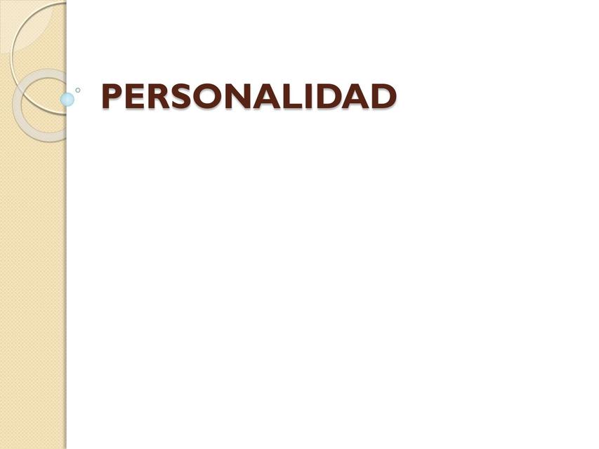 PERSONALIDAD-  PSICOLOGIA MEDICA