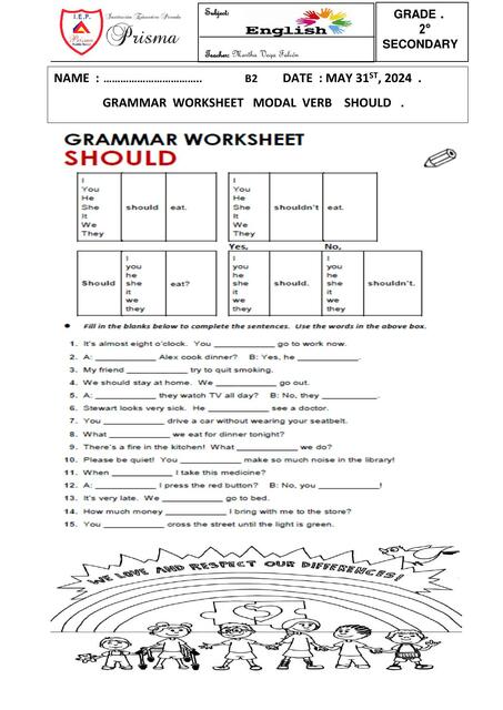 WORKSHEET SHOUL