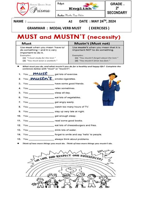 MODAL VERB MUST