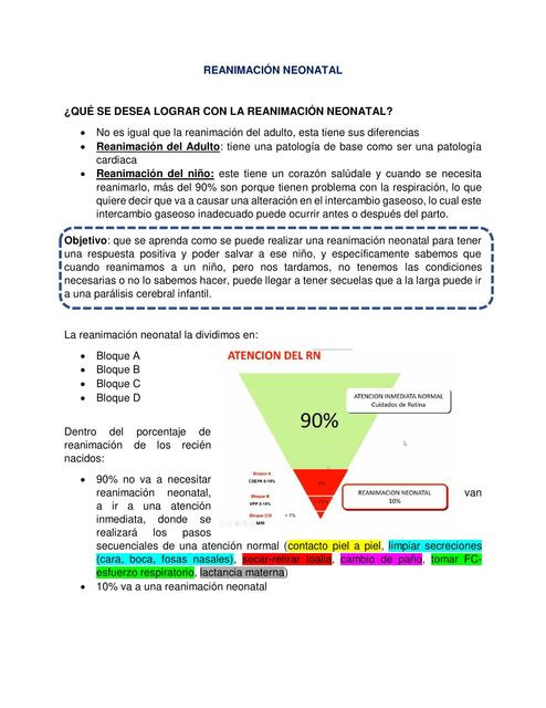 5 Reanimacion neonatal BLOQUE A y B Martes 5 junio