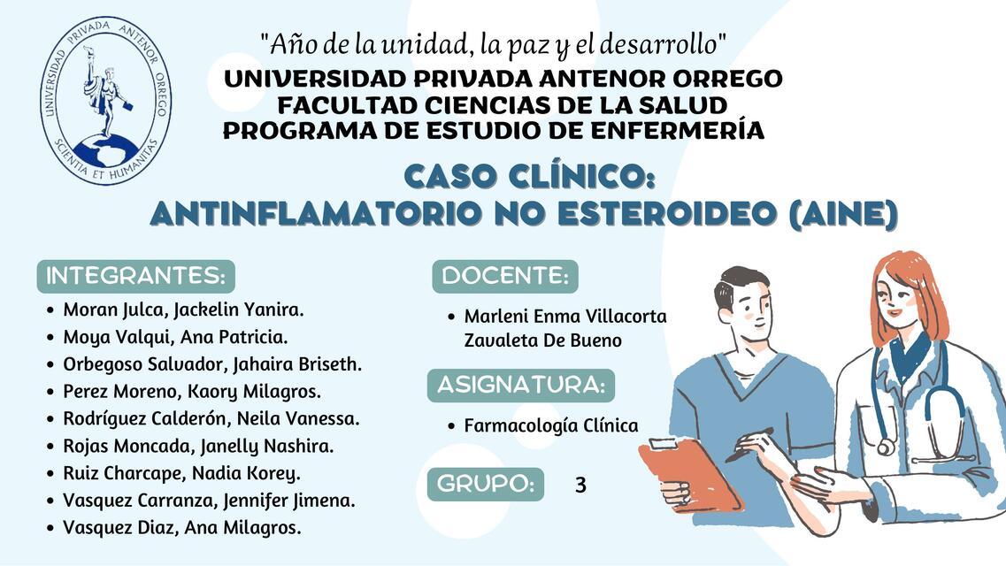 Caso clínico : antinflamatorio no esteroideo 