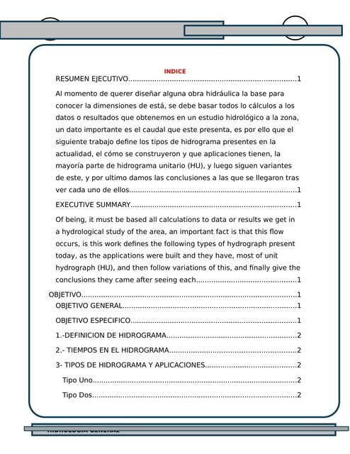 Tipos De Hidrogramas