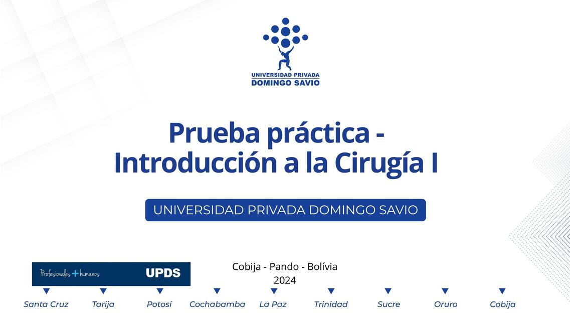 Prueba practica de Cirugía Material