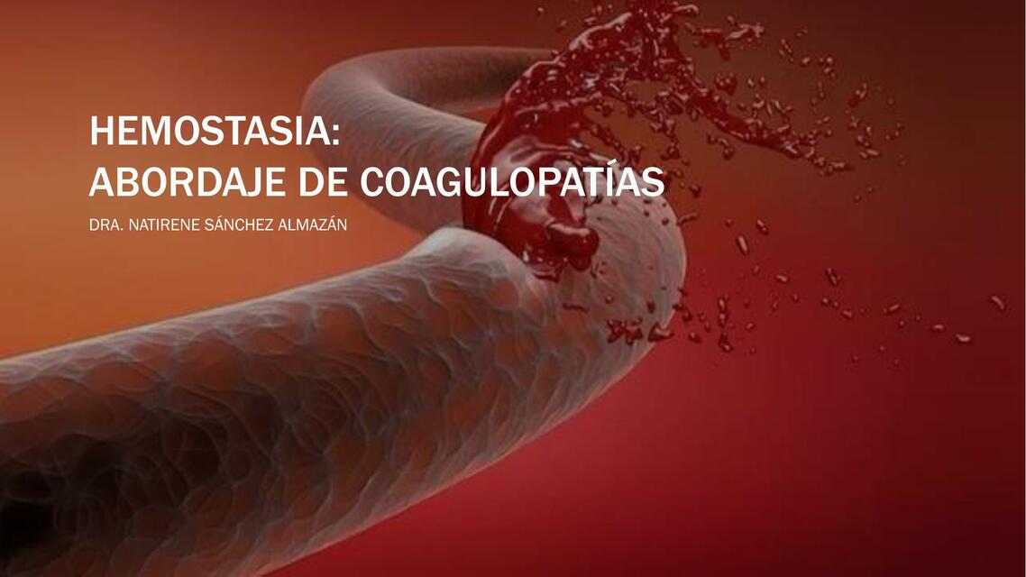 Abordaje de coagulopatías 