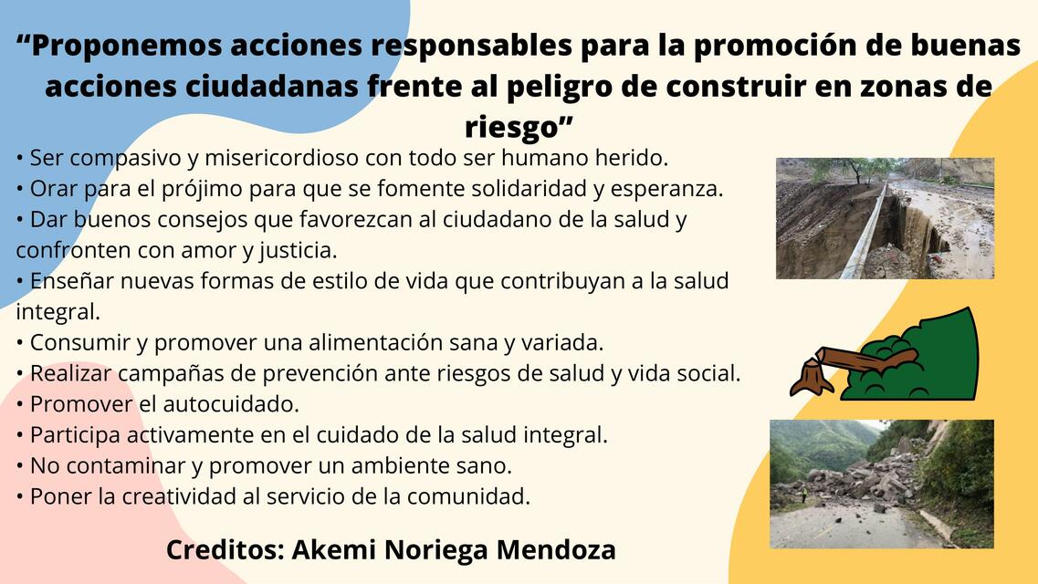 Proponemos acciones responsables para la promoción