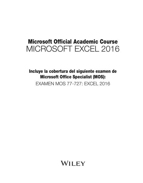 EXCEL 16 Textbook Espanol