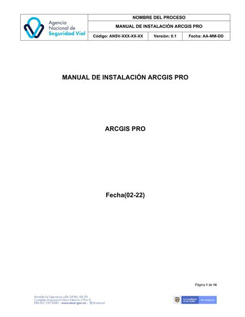 Manual Instalacion ArcGIS Pro Colombia