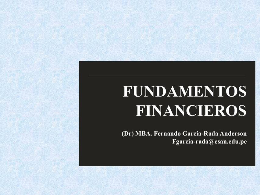 fundamentos de economia y finanzas