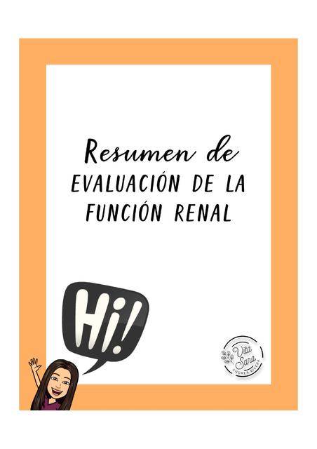 Evaluación de la función renal