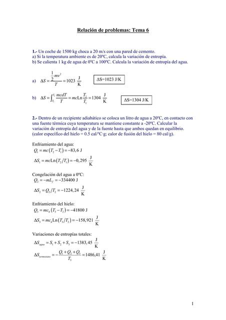 ENTROPIA (Problemas resueltos)