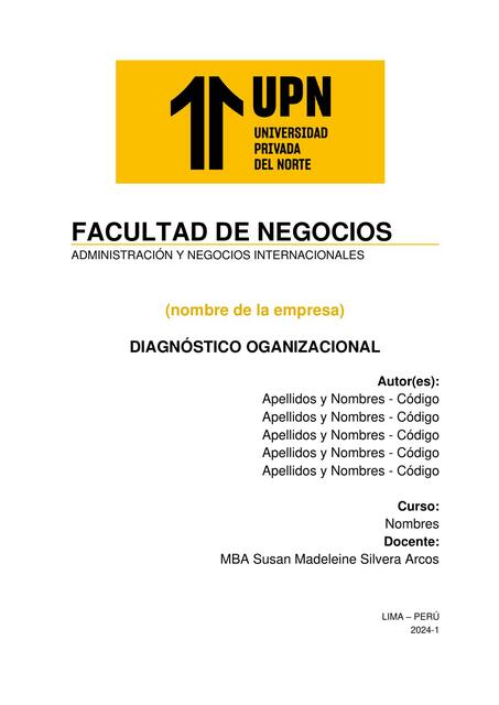 Diagnóstico organizacional 