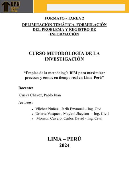 INVE T2 Delimitación temática formulación del prob