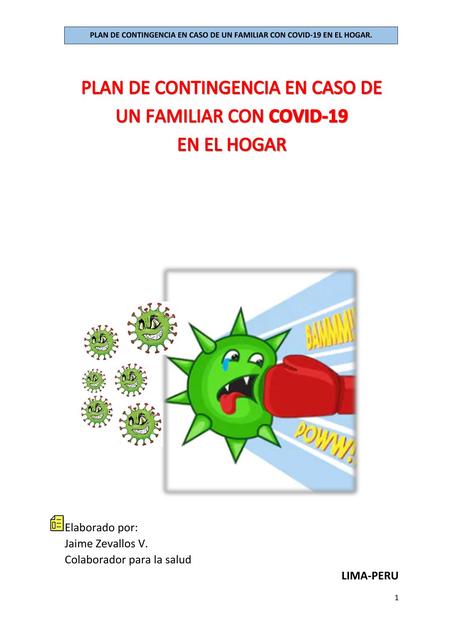 PLAN DE CONTINGENCIA Covid 19 actualizado | LUDER LEON OCHOA | uDocz
