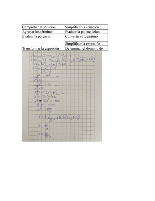 trabajo de matemática