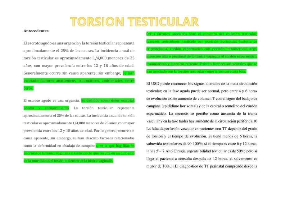 TORSION Y TRAUMATISMO