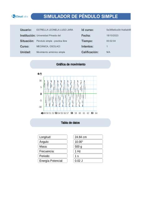 Péndulo simple