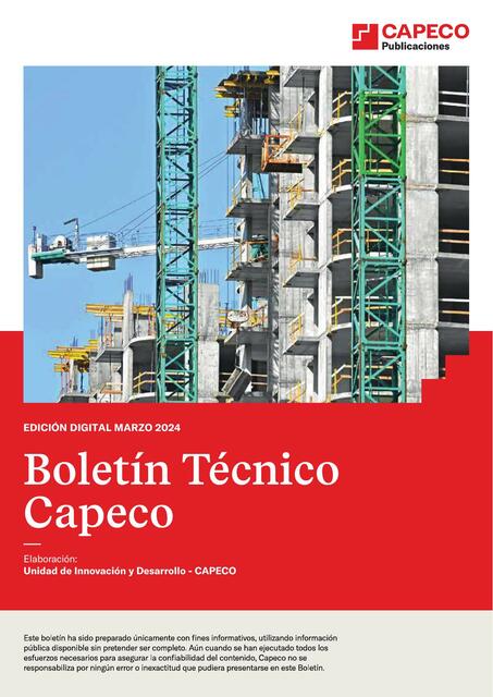 Boletín Técnico CAPECO Marzo 2024