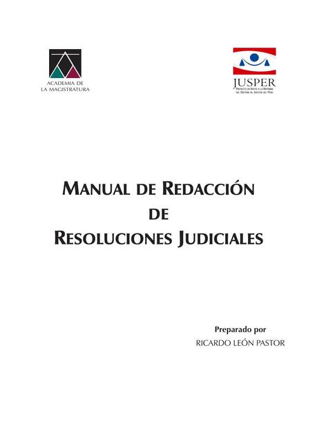 Manual de redacción de resoluciones judiciales