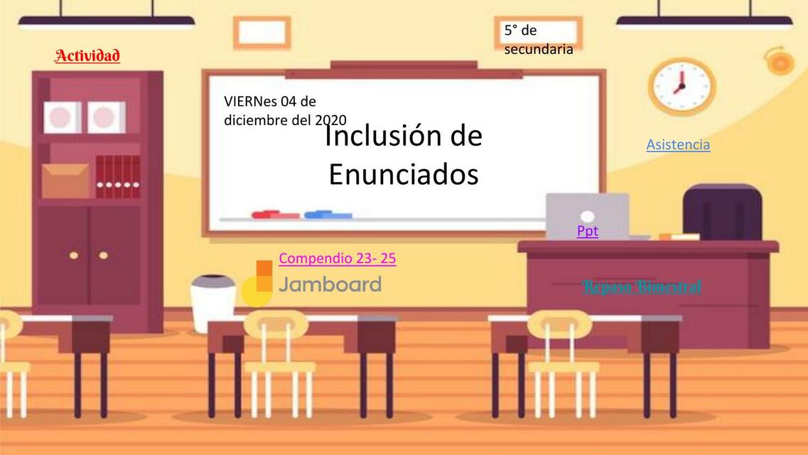 Inclusión de Enunciados 5 de sec