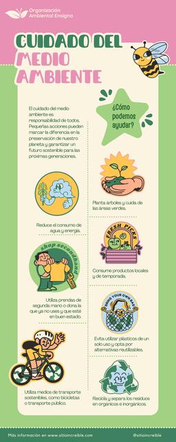 Infografía Cuidado del Medio Ambiente Creativo Ver