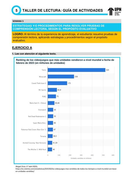 SEM 5 Guía de actividades de lectura