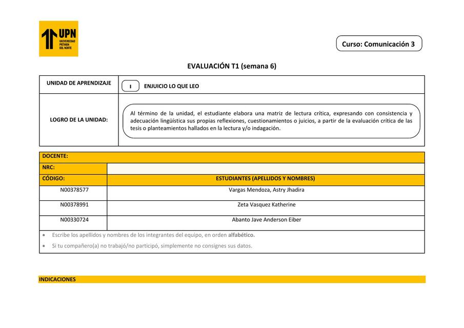 Evaluación T1 Comu3 1 1