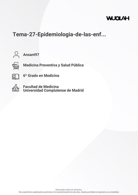 Tema 27 Epidemiologia de las enfermeda