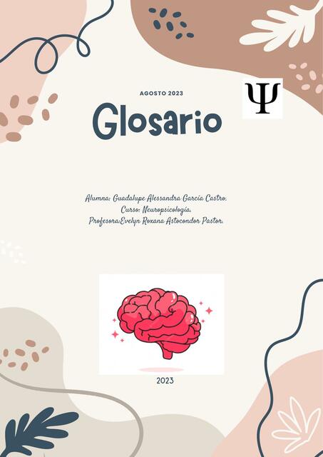 Glosario Neuropsicologia