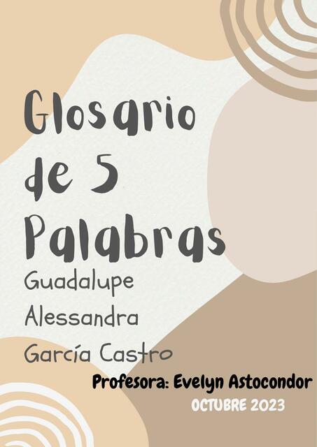 Glosario de 5 palabras