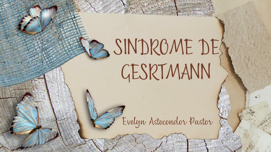 Síndrome de Gerastmann