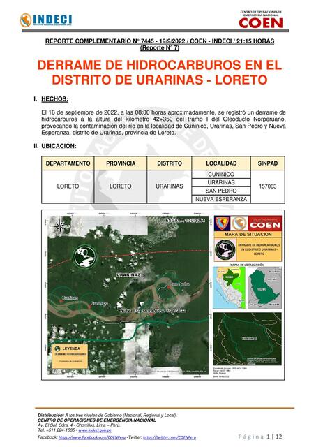 REPORTE COMPLEMENTARIO N 19SEP DERRAME DE HIDROCAR