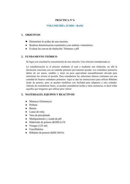 QUÍMICA ANALÍTICA Y ANÁLISIS INSTRUMENTAL VOLUMETR