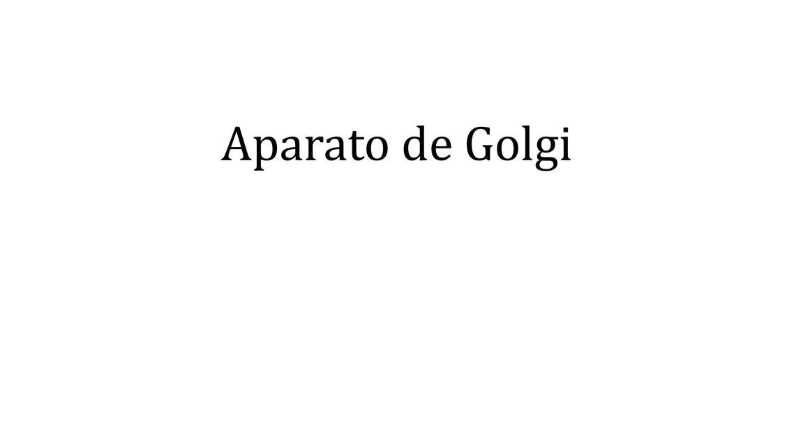 Aparato de Golgi