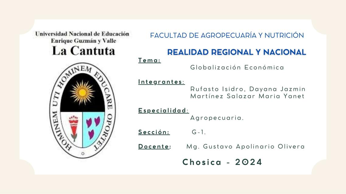 Presentación Globalización Económica Profesional A